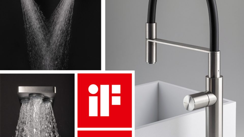 iF DESIGN AWARD 2024 The SPOT and STECCA shower systems and the kitchen mixer from the Q316 collection  win the prestigious award